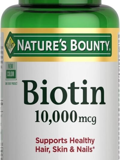 nature's bounty biotin hair skin and nails vitamins, supports healthy hair, skin and nails, 10,000 mcg, 120 softgels