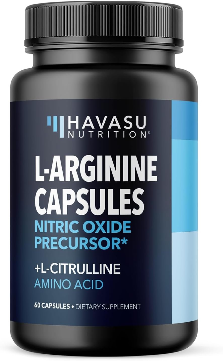Home l arginine capsules with l citrulline nitric oxide supplement l arginine and l citrulline blend 60 count vegan, non gmo capsules for performance, endurance and muscle support 1 month supply