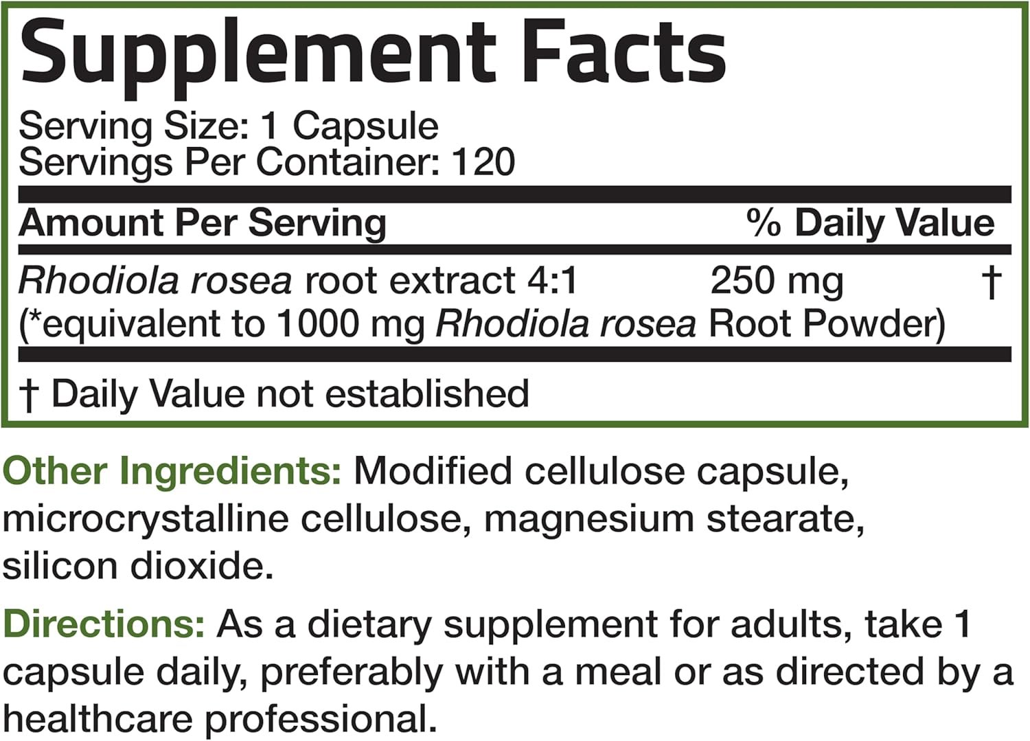 bronson rhodiola rosea vegetarian capsules adaptogenic herb brain, stress & mood support non gmo, 120 count bronson rhodiola rosea vegetarian capsules adaptogenic herb brain, stress & mood support non gmo, 120 count