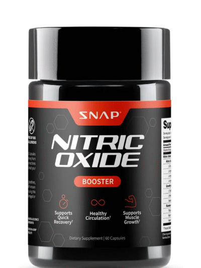 snap supplements nitric oxide supplement with l arginine to support energy, quick recovery, heart health, muscle growth & circulation, 60 vegetarian capsules (1 month supply)